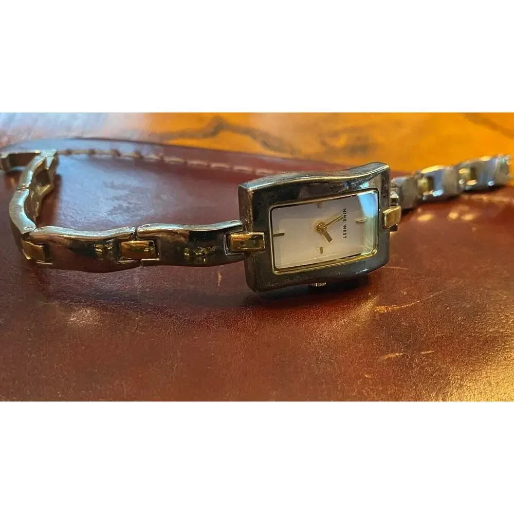 Women's 17mm Two Tone Nine West Watch, Bracelet Band